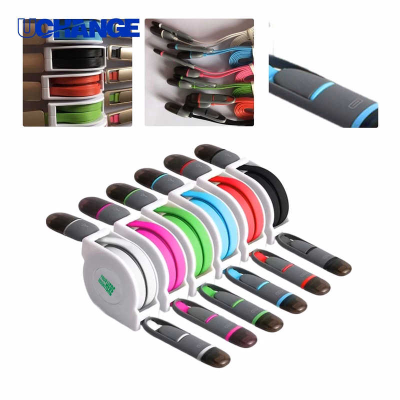 Retractable USB Charging Cable 2-in-1 Fast Charger