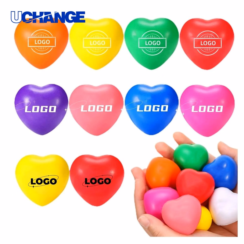 Reusable PU Heart and Star Stress Ball