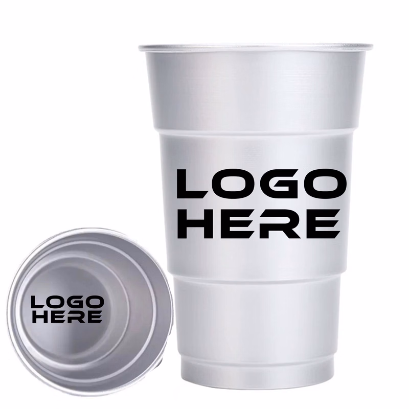MOQ100 16oz Reusable Aluminum Cup