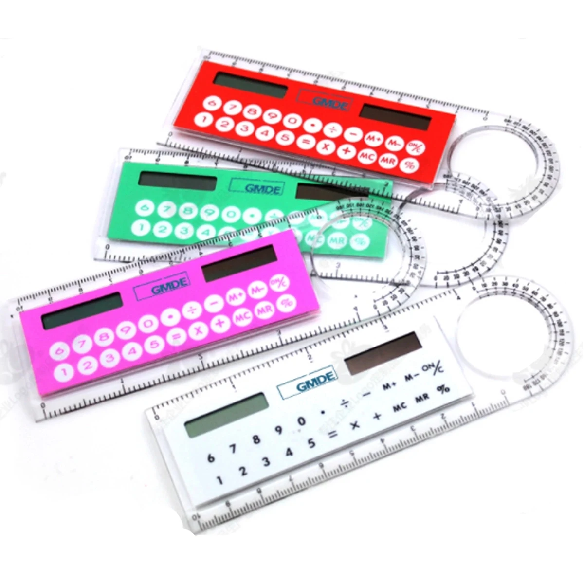 Mini Solar Transparent Ruler Calculator with Magnifier 1