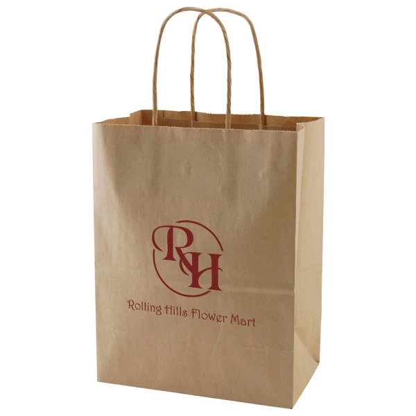 Recycled Natural Kraft Paper Shopper 1