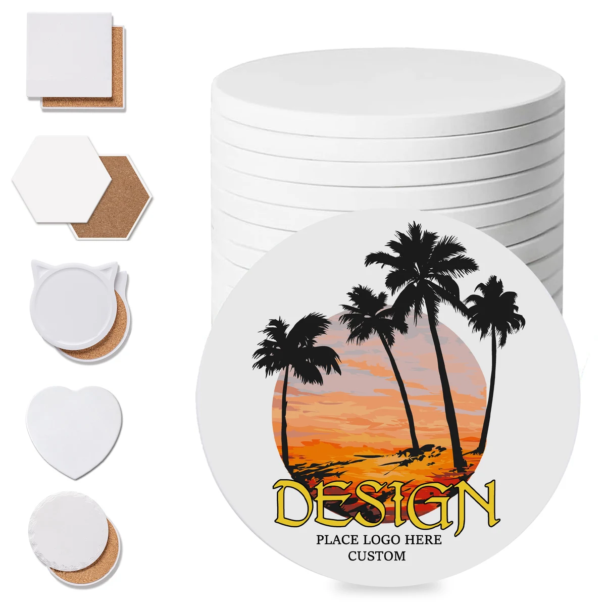 Absorbent Coasters, Full Color Print 1
