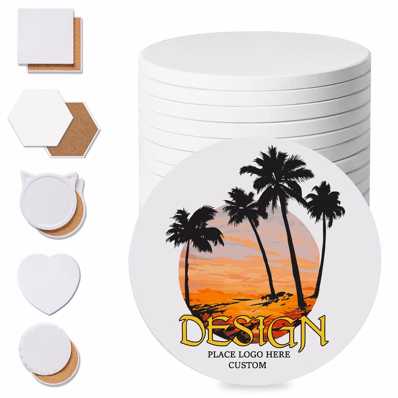 Absorbent Coasters, Full Color Print