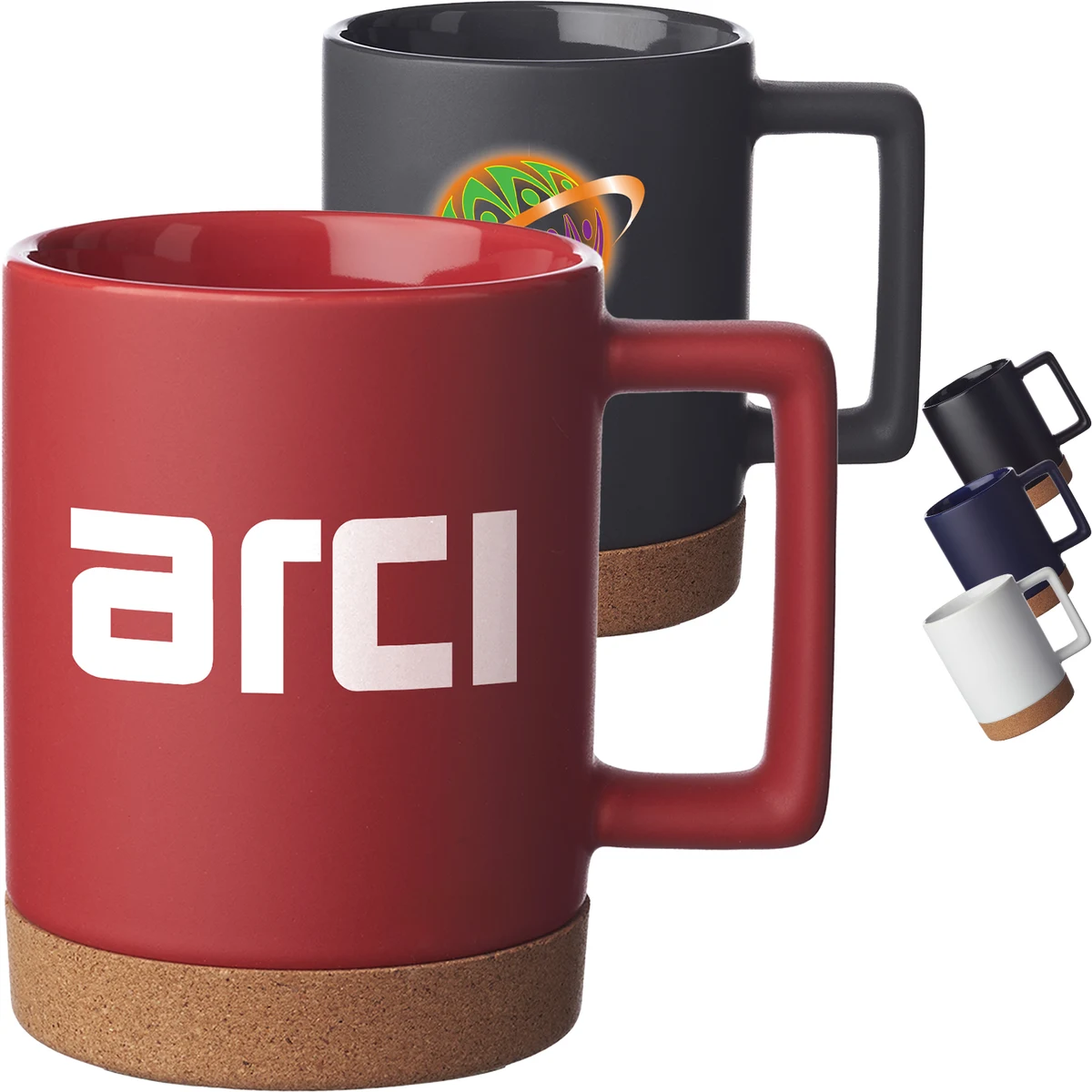 Ceramic Mug with Cork Base – 15 oz. 1