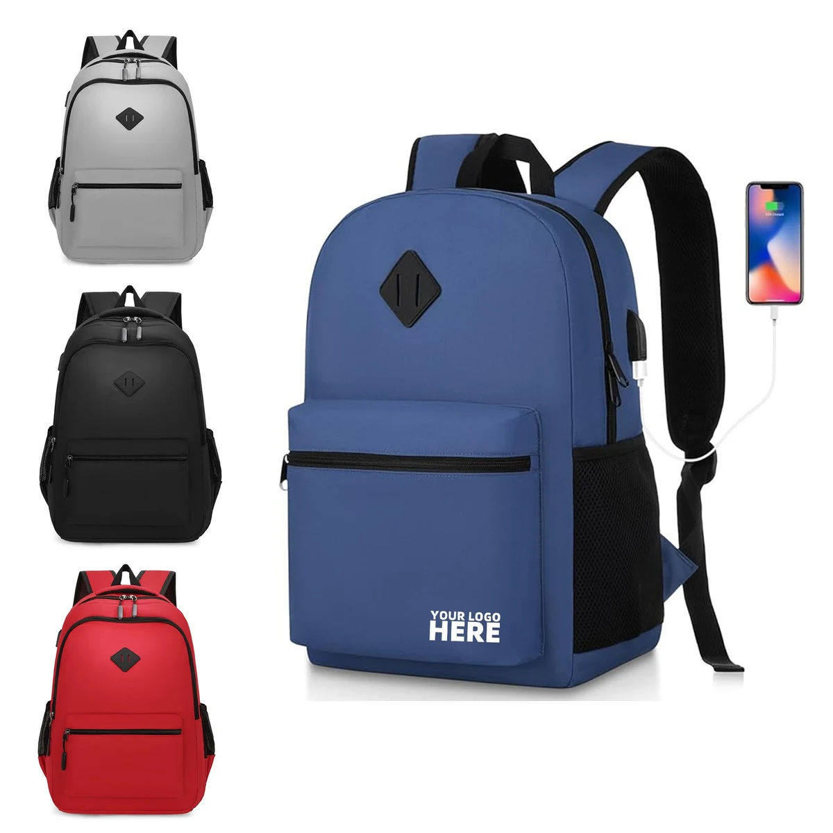 School Backpack w/USB Port 1