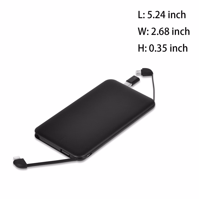 5000mAh Power Bank w/ Charging Cable