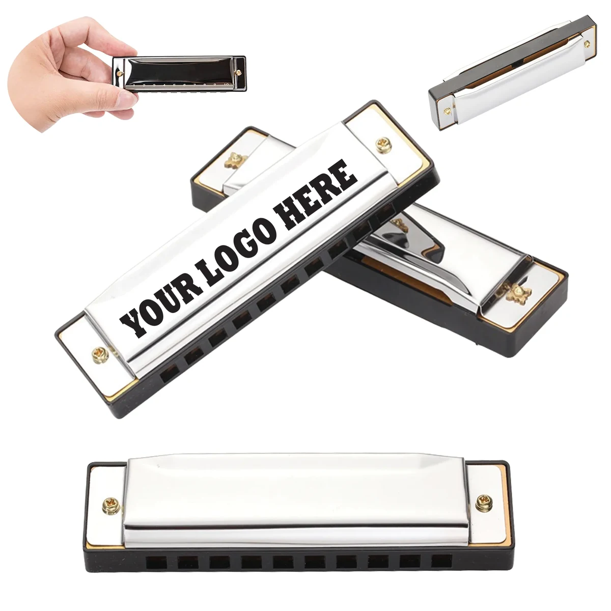 High-quality 10 Holes Metal Harmonica 1