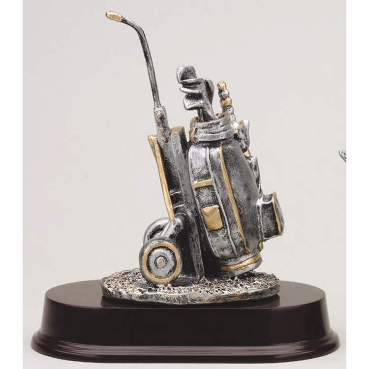 7" Golf Trolley Golf Resin Award 1