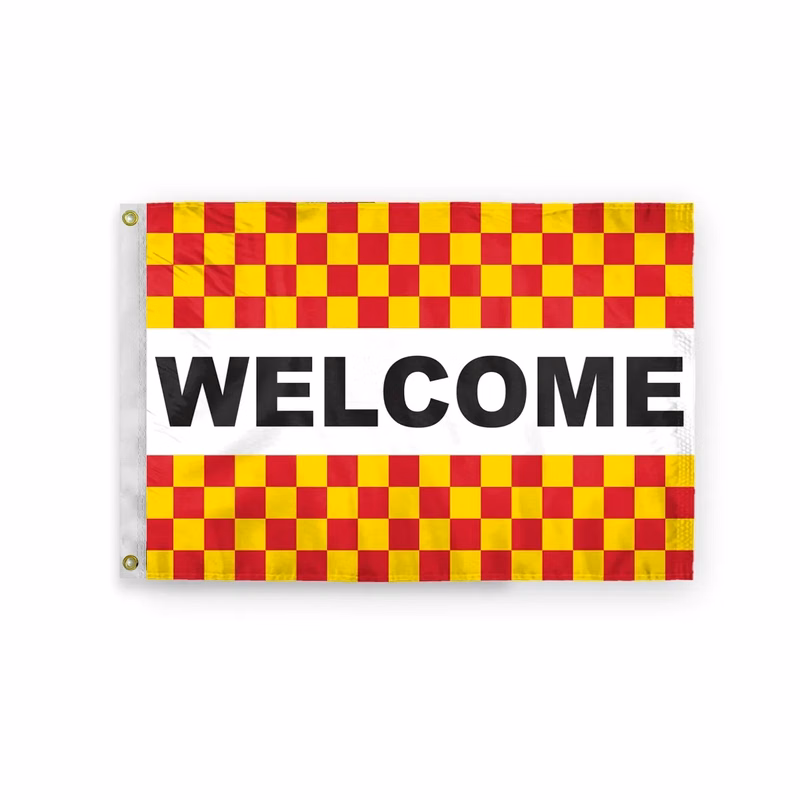 Checkered Message Flag - 4' x 6'
