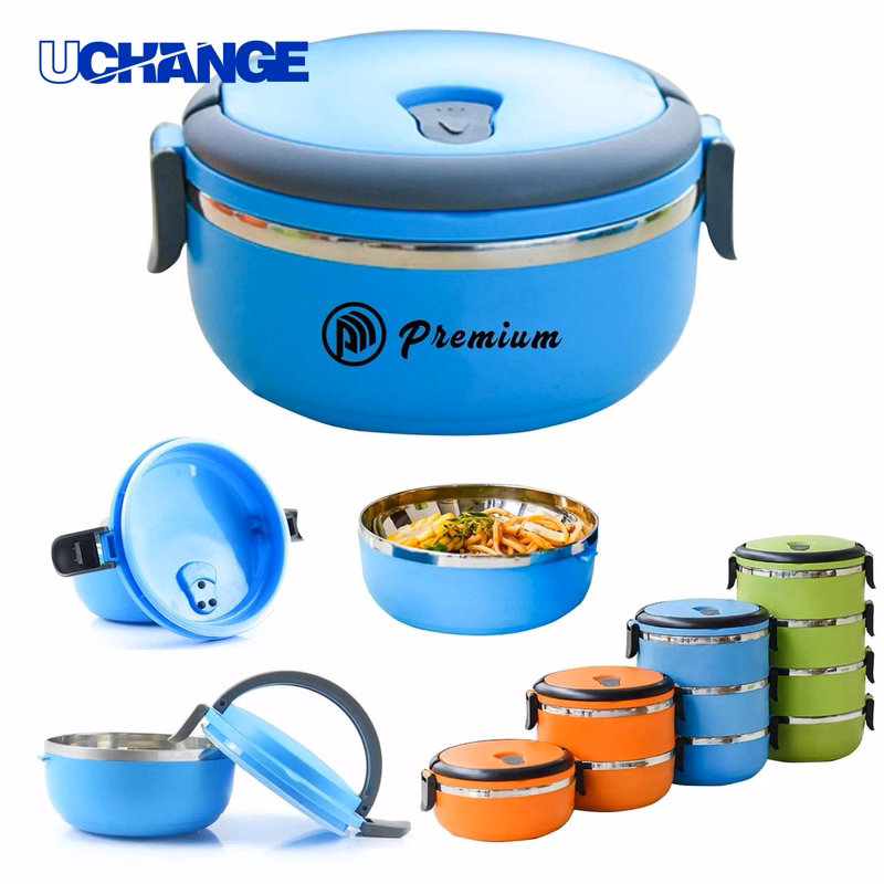 Tier Stackable Round Bento Lunch Box