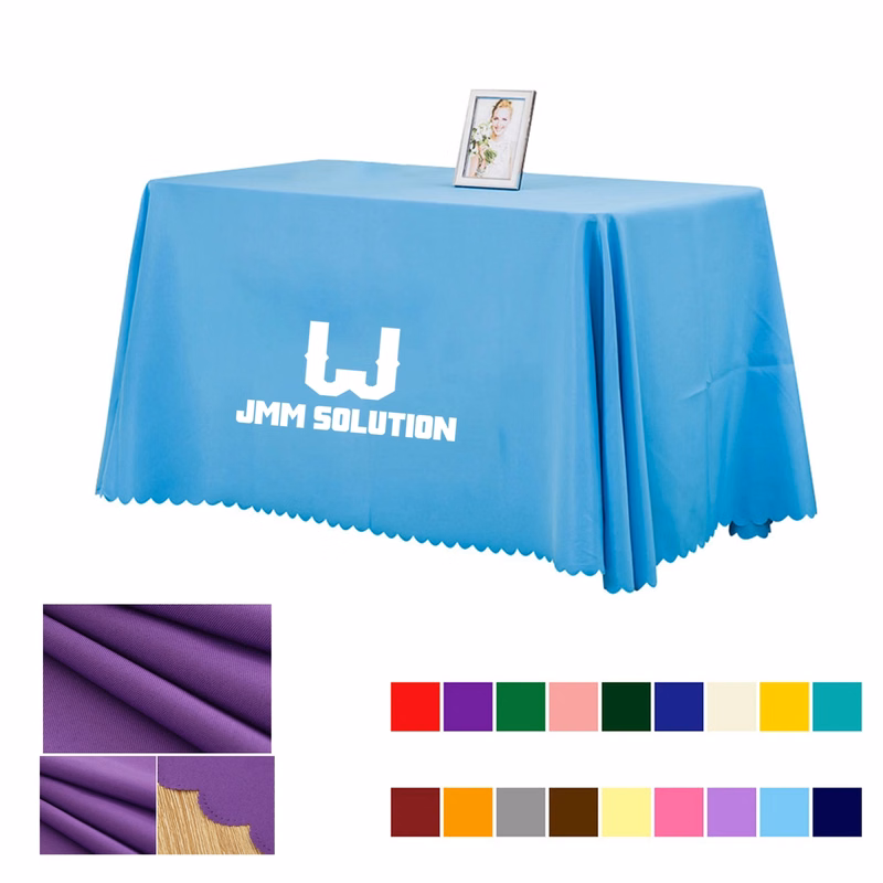 8' Standard Black Tablecloth Table Cover