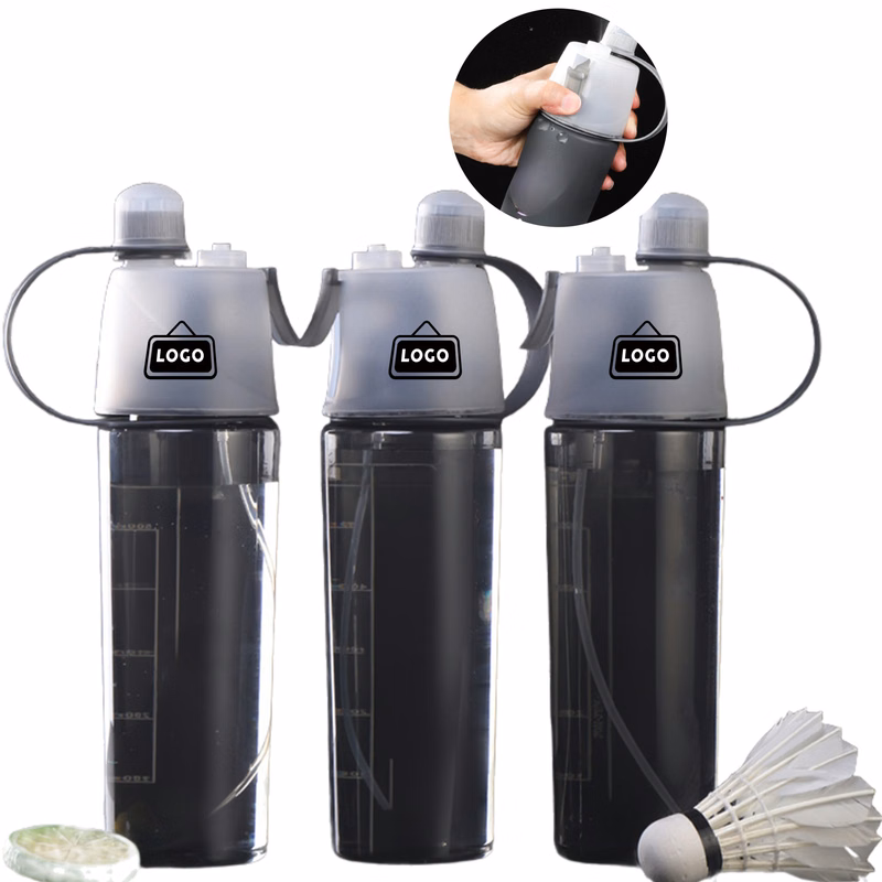 MOQ 50 Portable Mist Spray Water Bottle Hydration Cooling