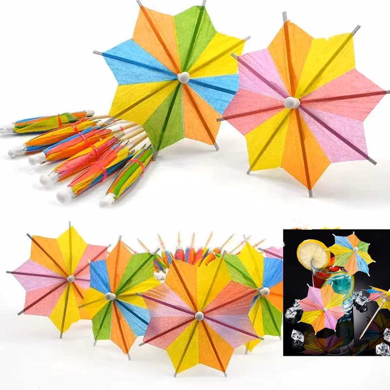 Mini Paper Parasols Cocktail Umbrella