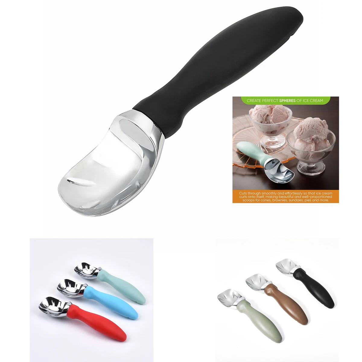 Spring Chef Heavy Duty Ice Cream Scoop with Comfortable Handle 1