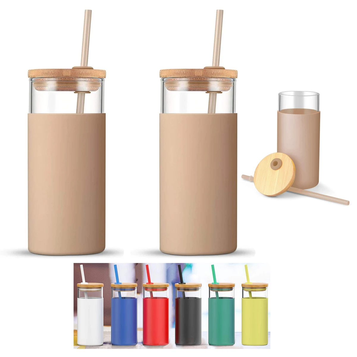 20oz Glass Tumbler Water Bottle 1