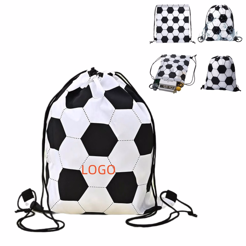 Polyester Sports Drawstring Backpack Double Shoulder Bag