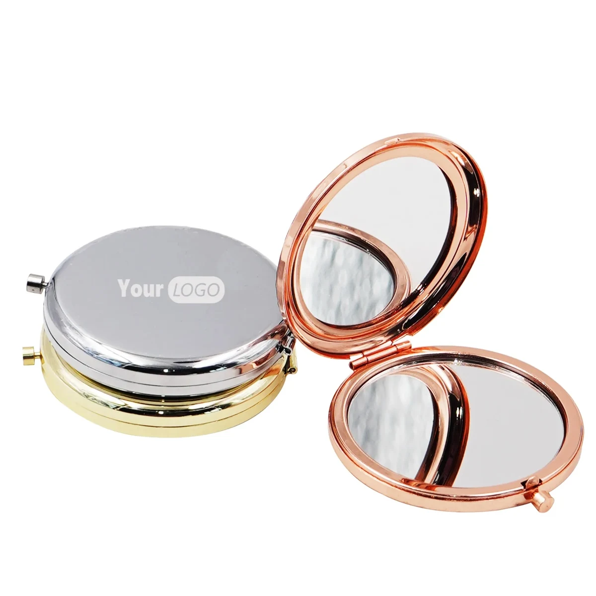 Compact Mirror Bulk Round Double Sided DIY Gifts Engraved 1