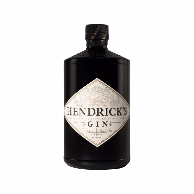 Etched Hendrick's Gin Liquor Bottle