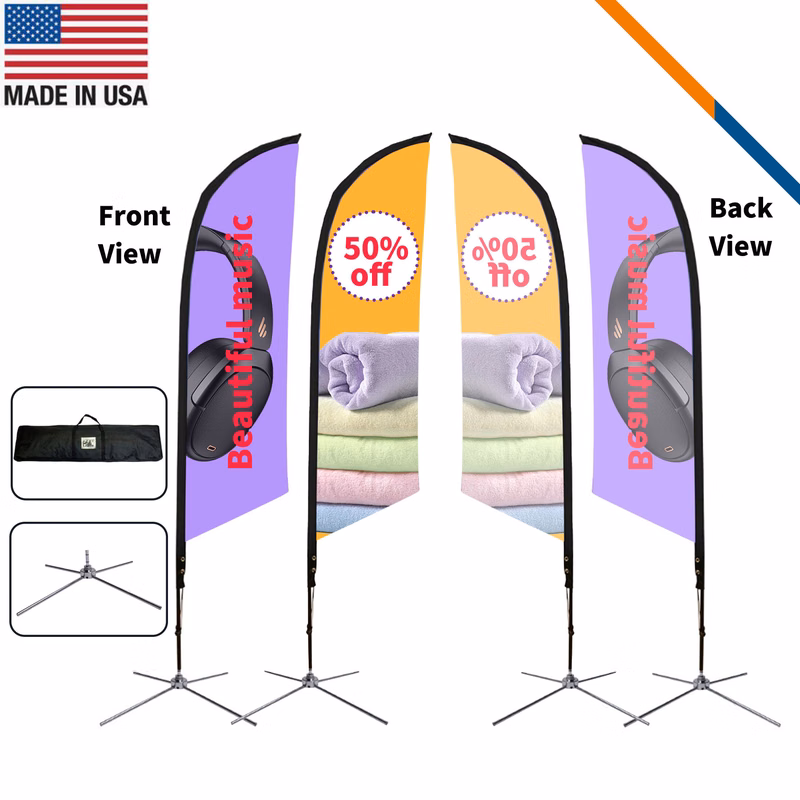 9' Tickseed Single-Sided Angle Flag