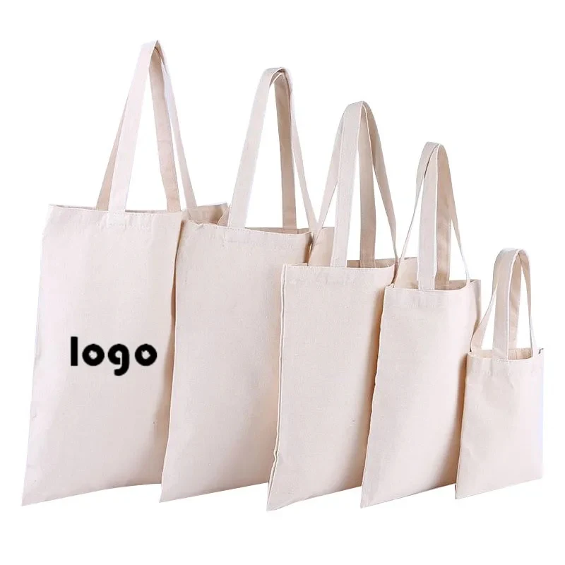 Digital Printing Reusable Canvas Bag, custom tote bag with logo imprint 1
