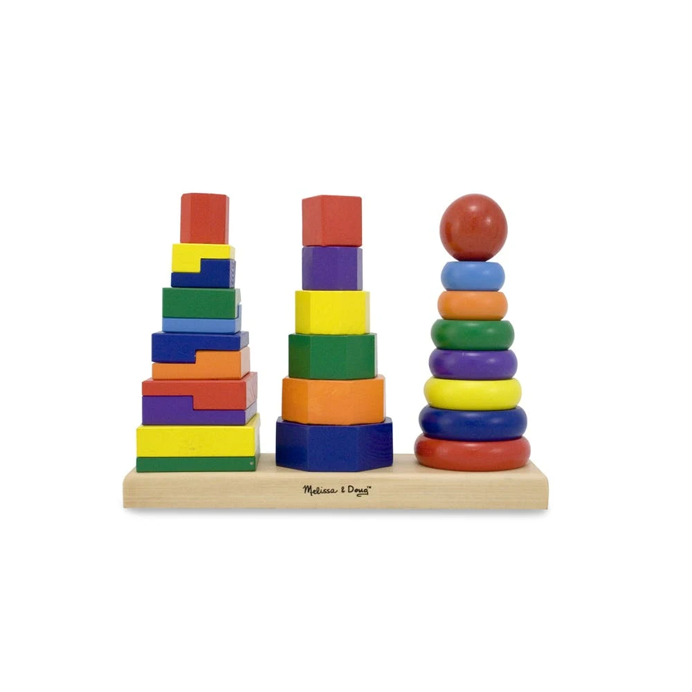 Melissa & Doug Geometric Stackers - 21 Pieces Ages 2+ 1