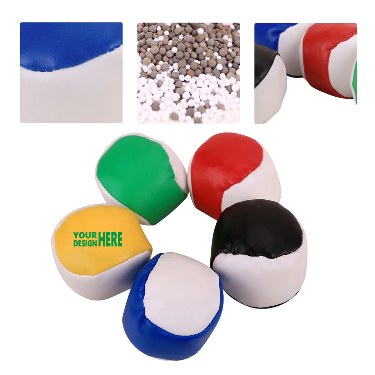 MOQ 50 Durable PU Leather Bean Bags for Kids Toss Game 1