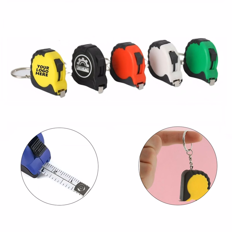 Customizable Mini 3ft Retractable Tape Measure Keychain