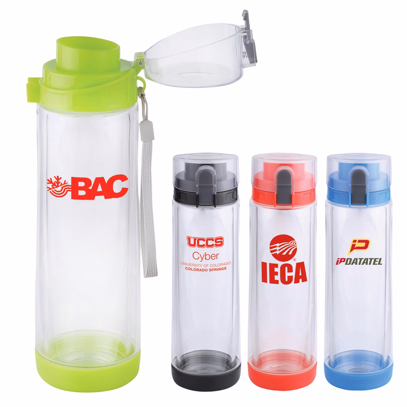 20 Oz. Double Wall Glass Bottle w/Tritan Exterior