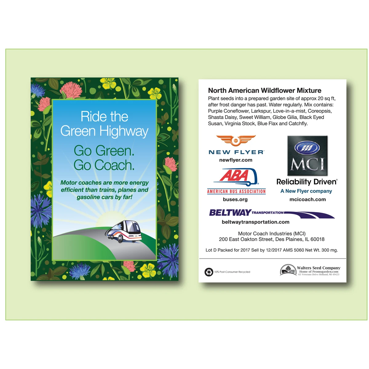 Standard Size Custom Design Seed Packet 3.25" x 4.5" 1