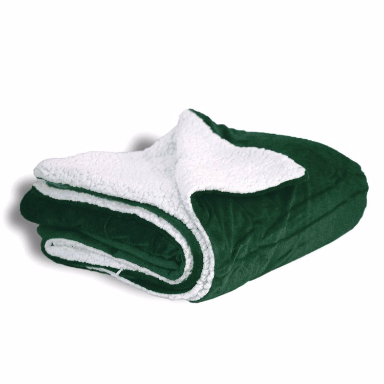 Hunter Green Sherpa Blanket