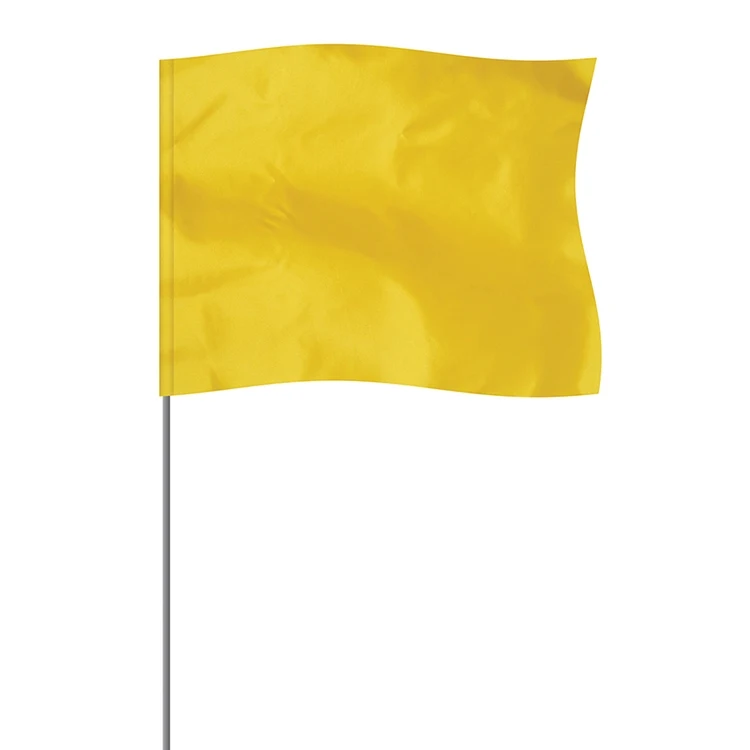 Yellow 4" x 5" Marker Flag on a 21" Wire 1