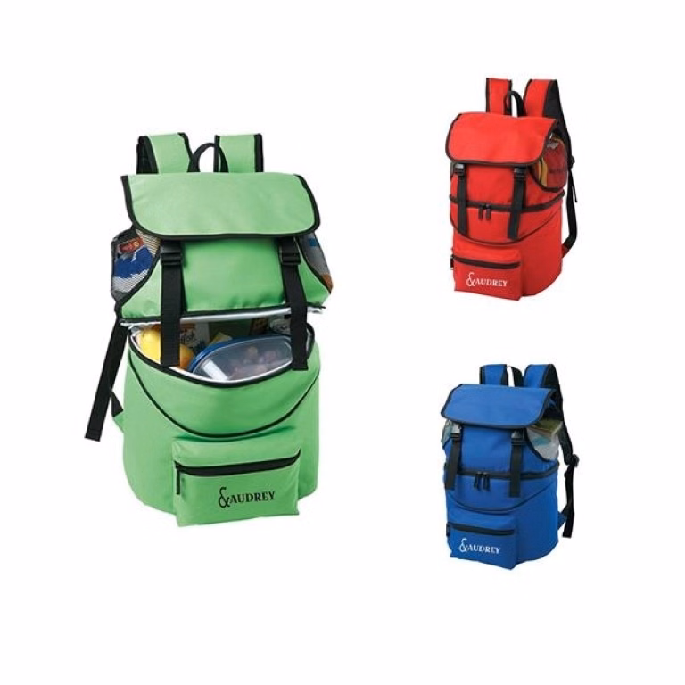 Cooler Backpack w/Front Zippered Pocket