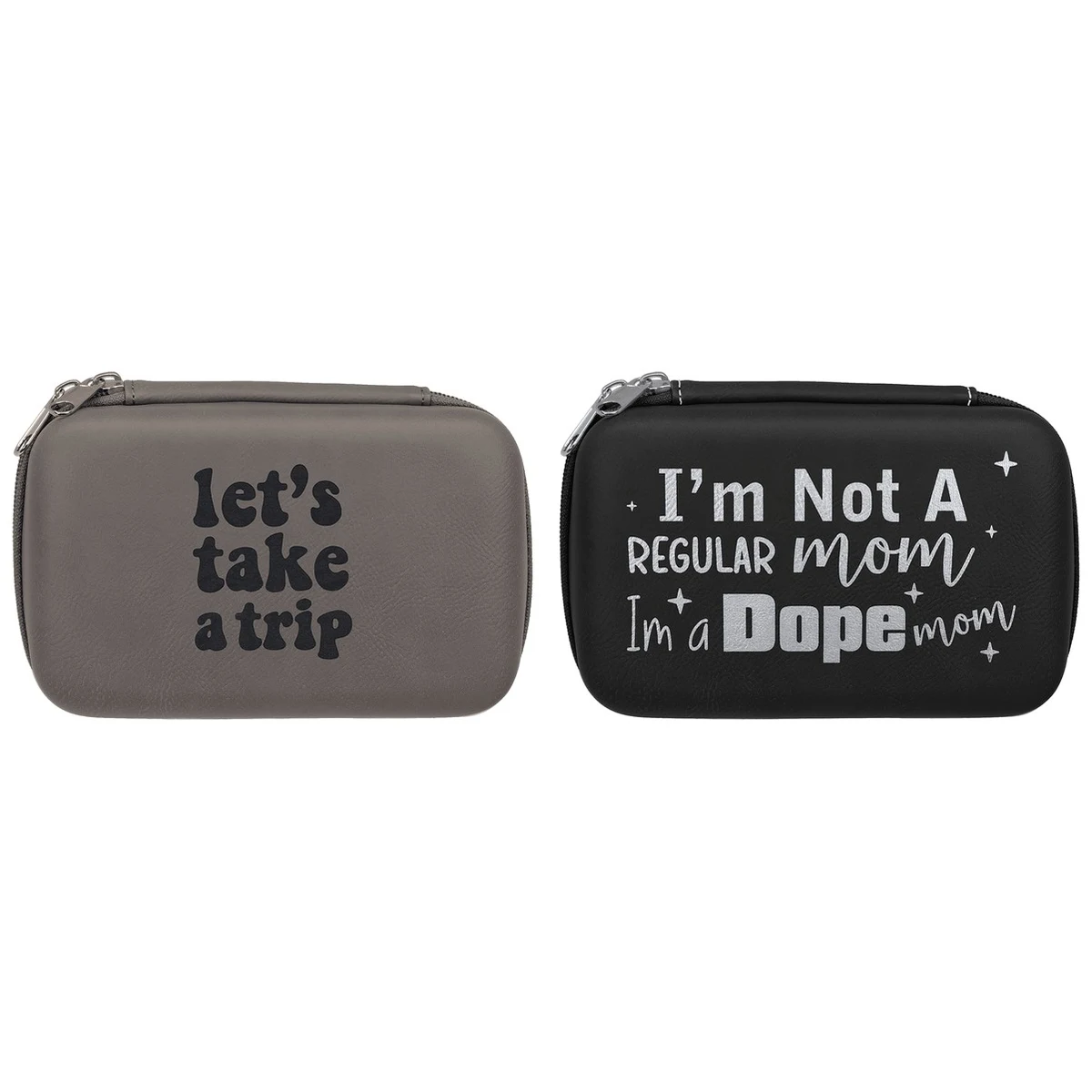 7" x 4" x 2 1/2" Leatherette Travel Case with Odor-Control Liner 1