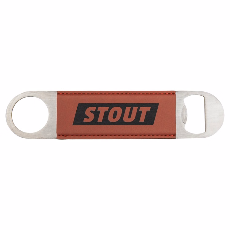 1 1/2" x 7" Rose Leatherette Bottle Opener