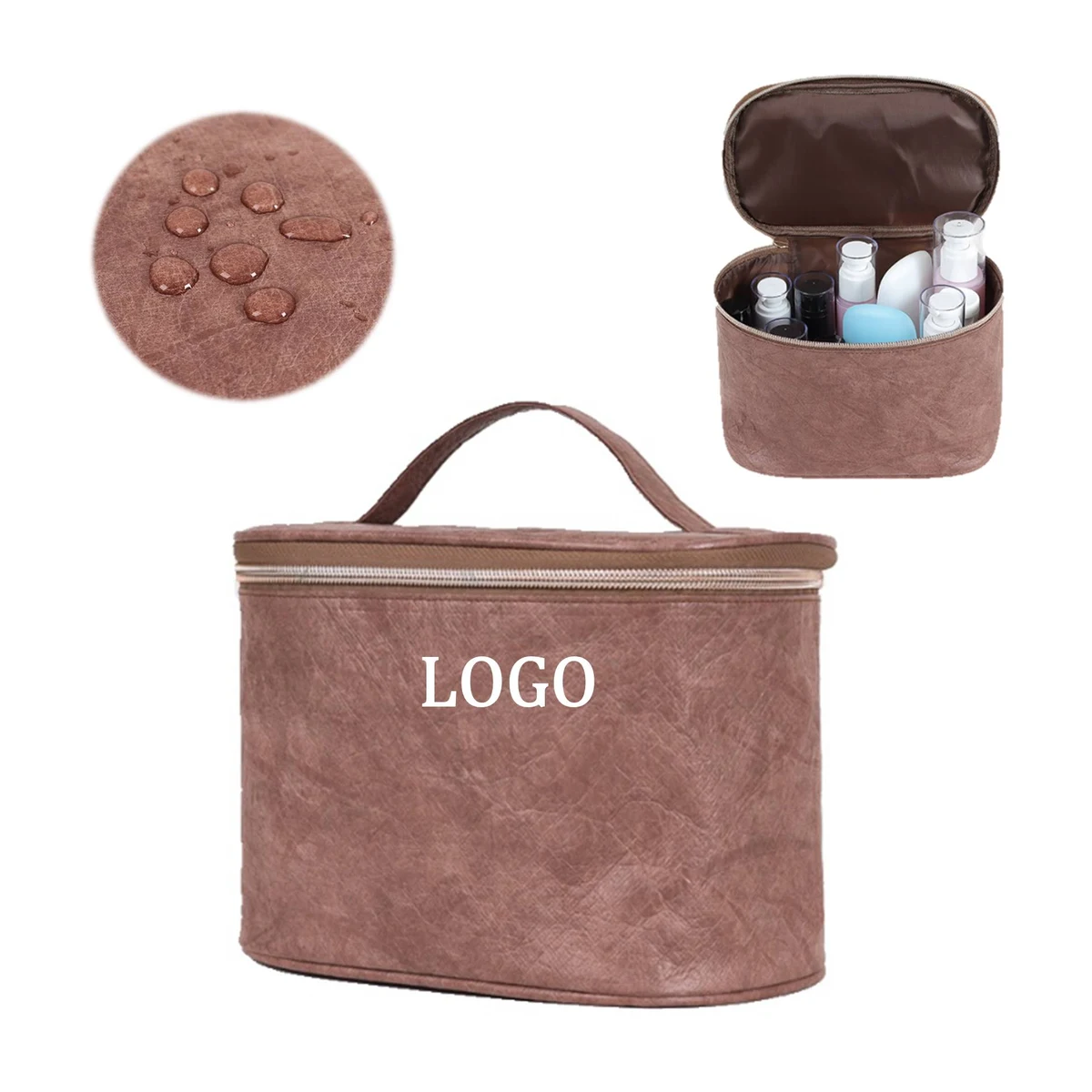 Large Capacity Tyvek Barrel Cosmetic Bag 1