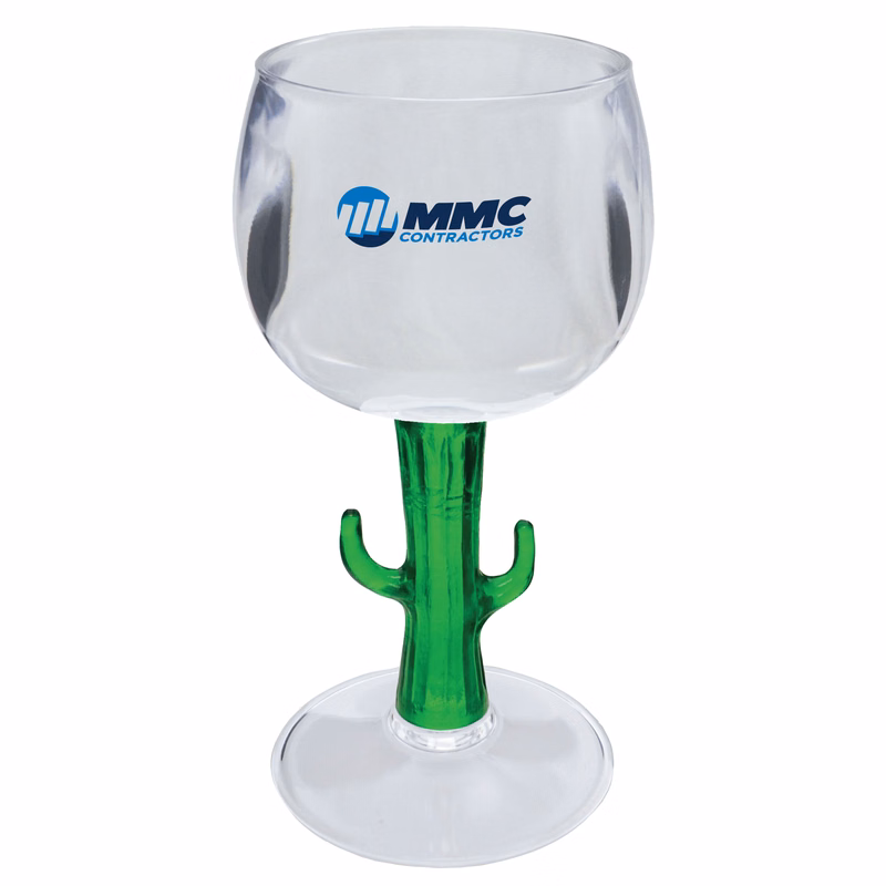 12oz Novelty Stem Plastic Wine Goblet