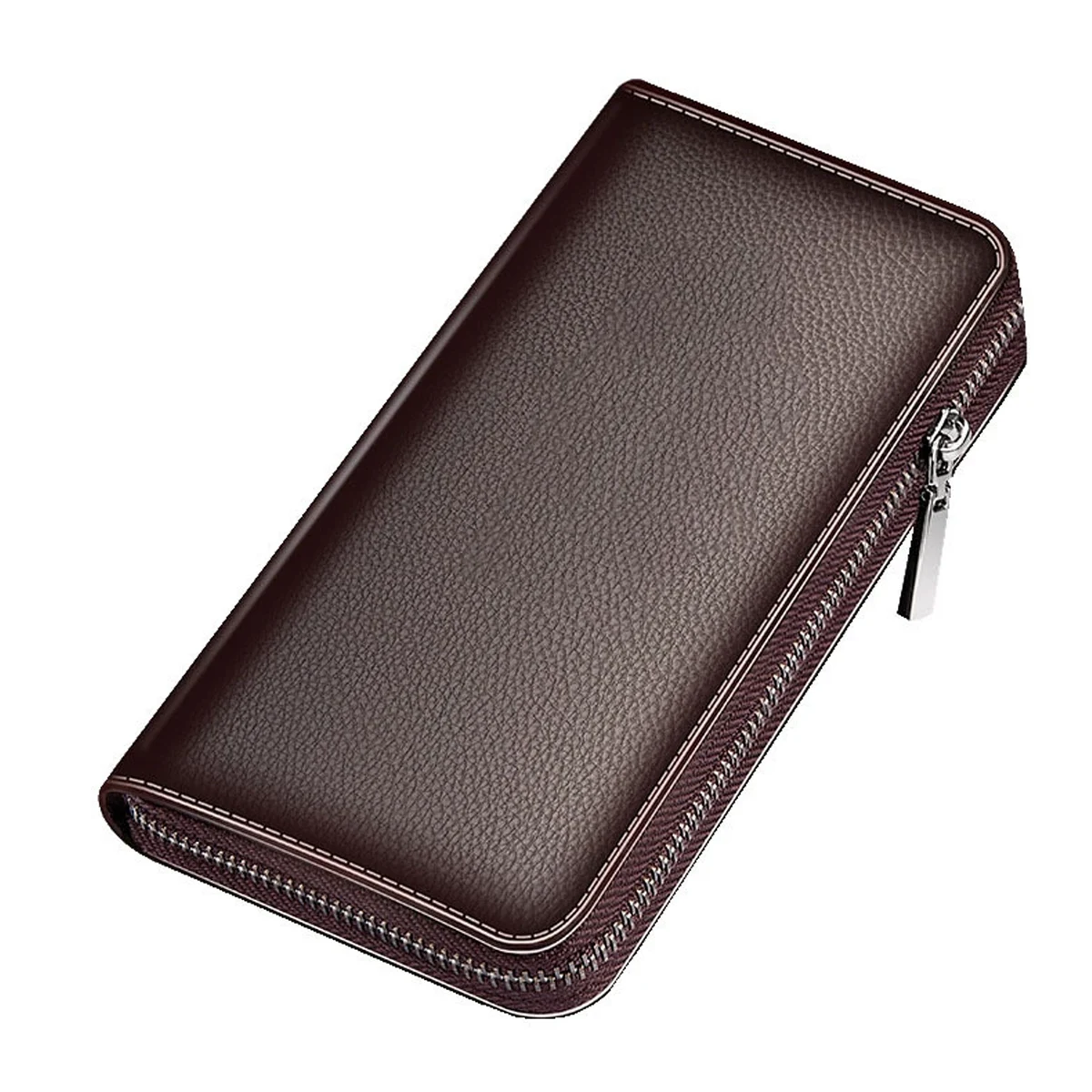 Leather Long Zipper Wallet 1