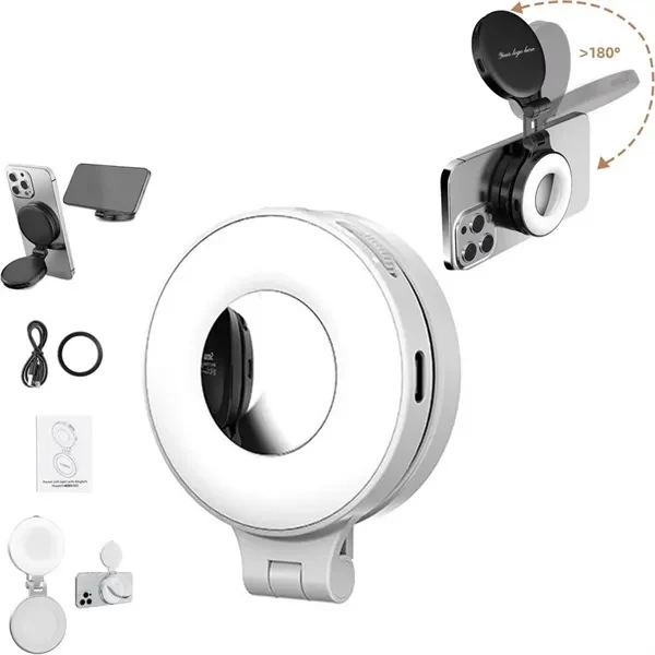 Magnetic 3-in-1 Selfie Light with Mirror for Events, Gifting and Everyday Use 1