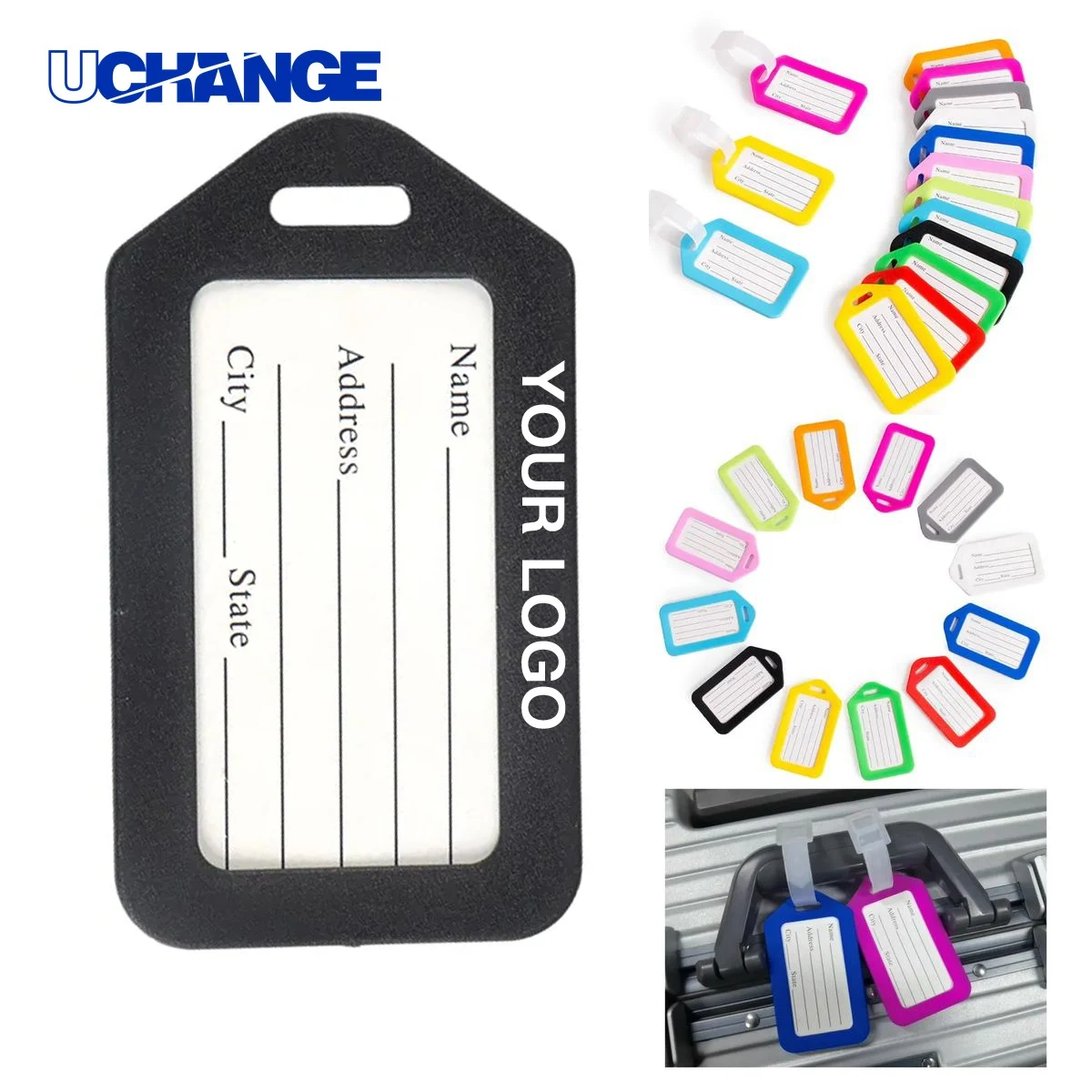 Plastic Luggage Tag with Info Window 1