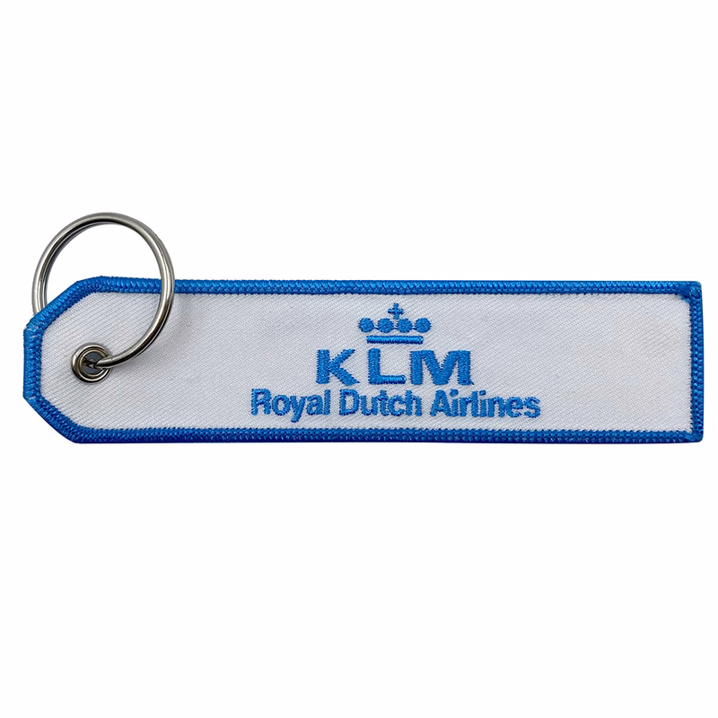 2 sided embroidered key chain