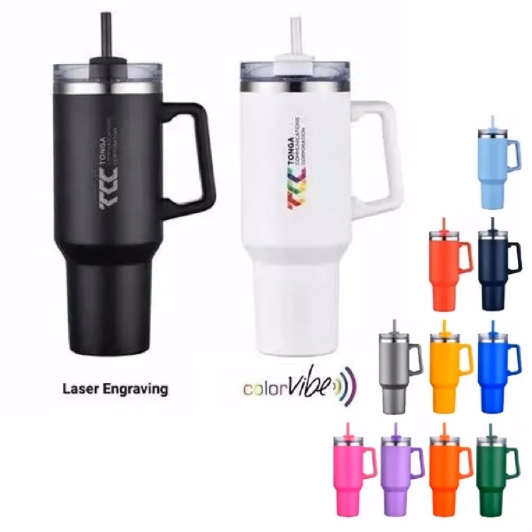 40 oz SipTek Vacuum Mug with Straw