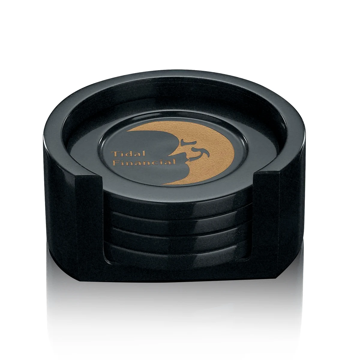 Black Marble Coaster Set 1