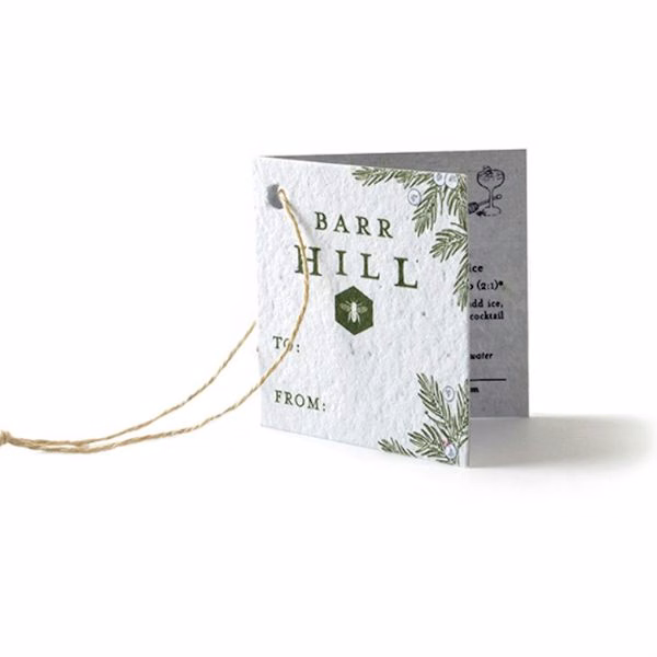 Seed Paper Product Tag, 2x2 folded