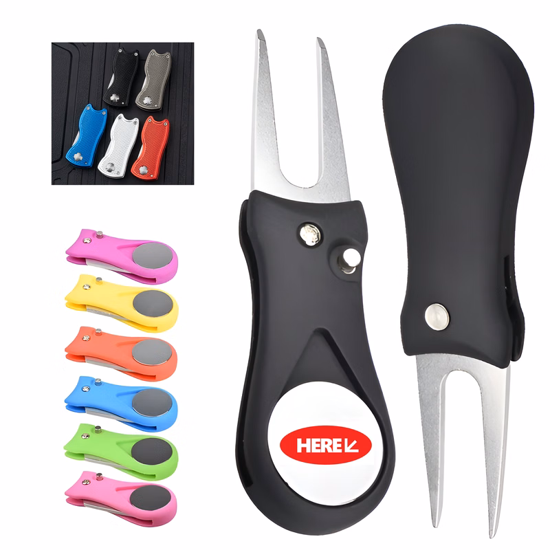 Folding Golf Fork Divot Tool