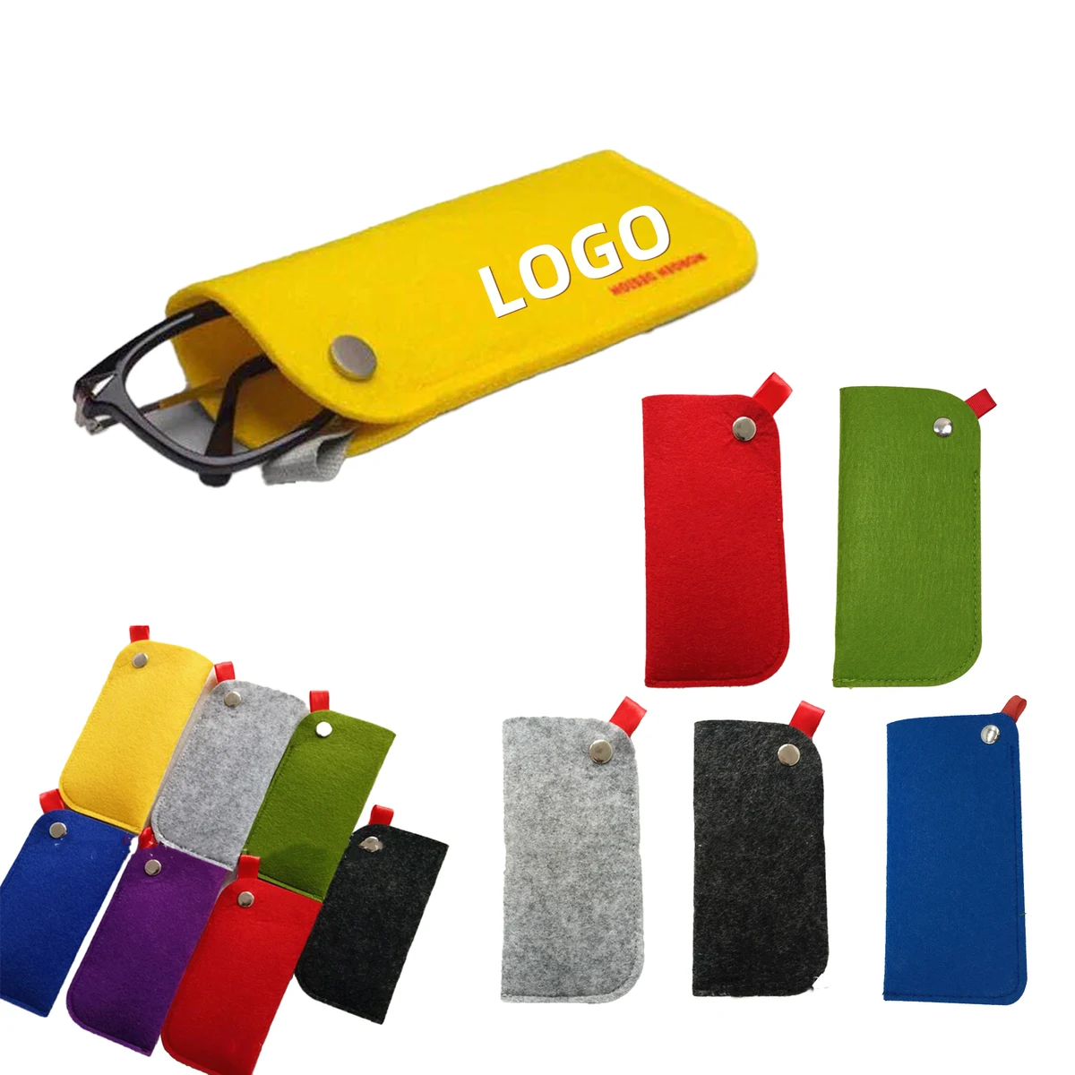 Portable Felt Sunglasses Protective Bag 1