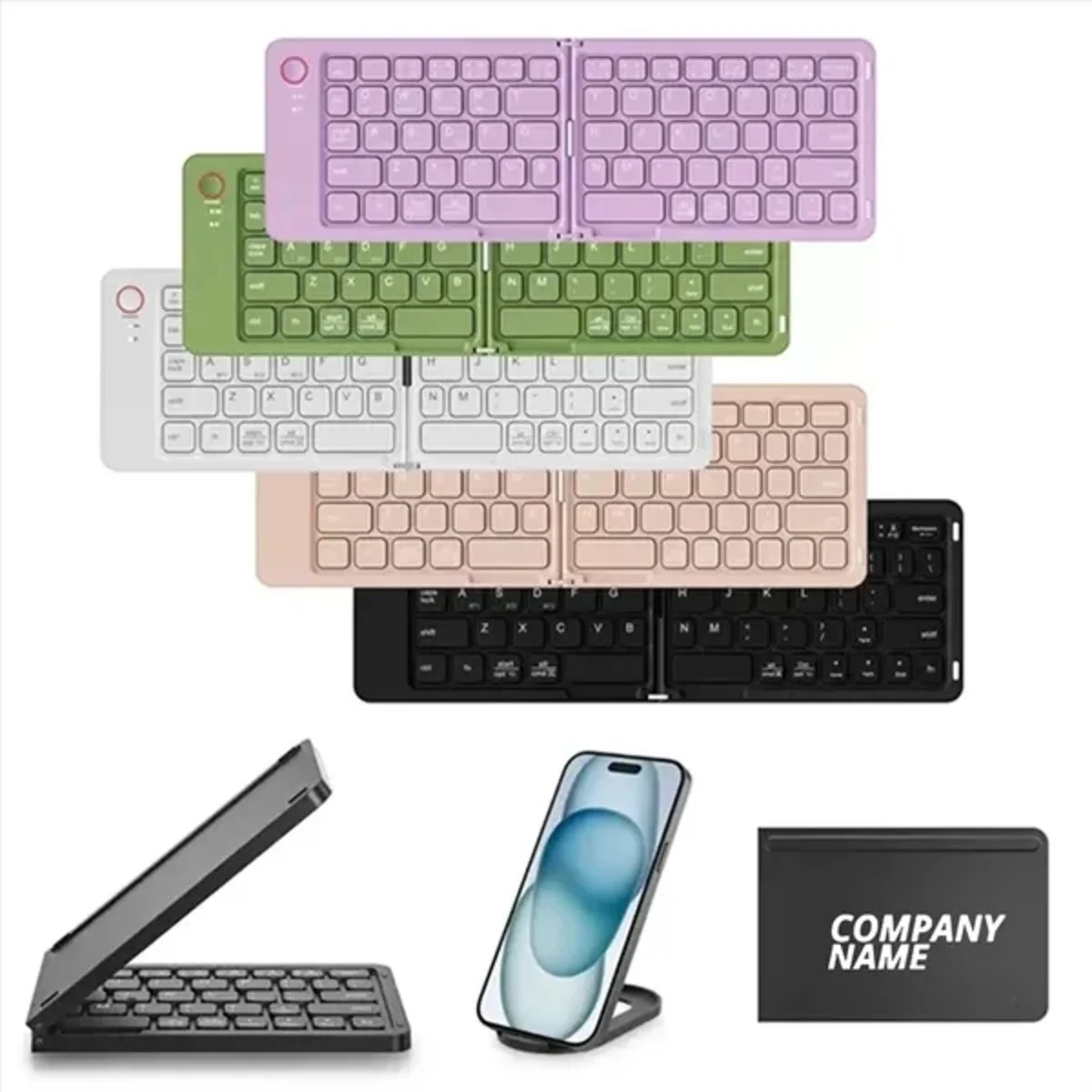Portable Folding Bluetooth Keyboard with Phone Holder
1