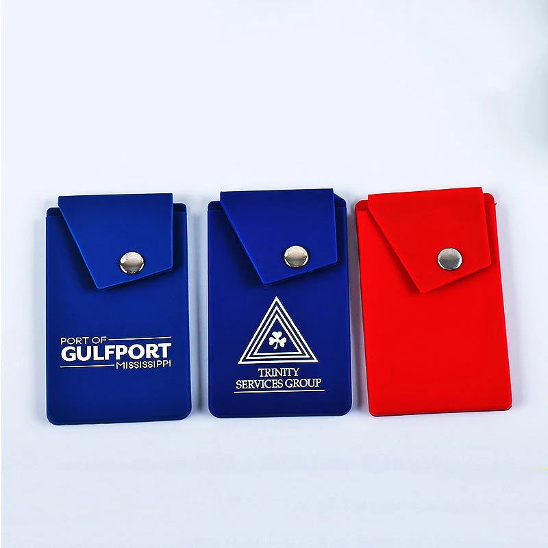 Button Silicone Phone Card Holder 1