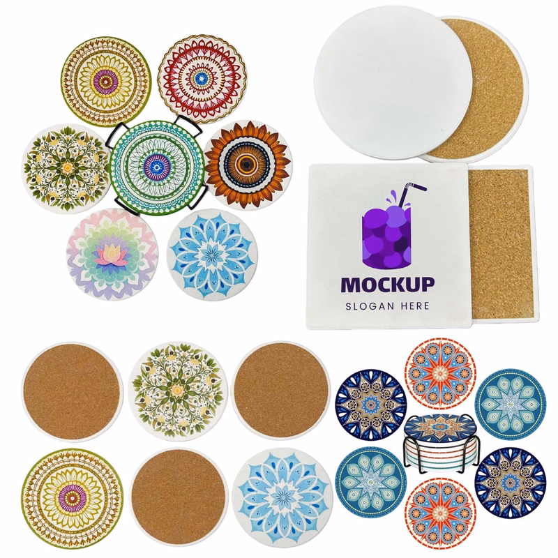 Durable Drink Round Ceramic Coaster