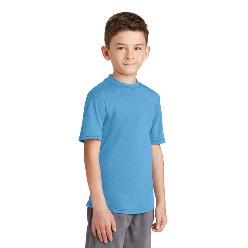 Port & Company Youth Performance Blend Tee. 1