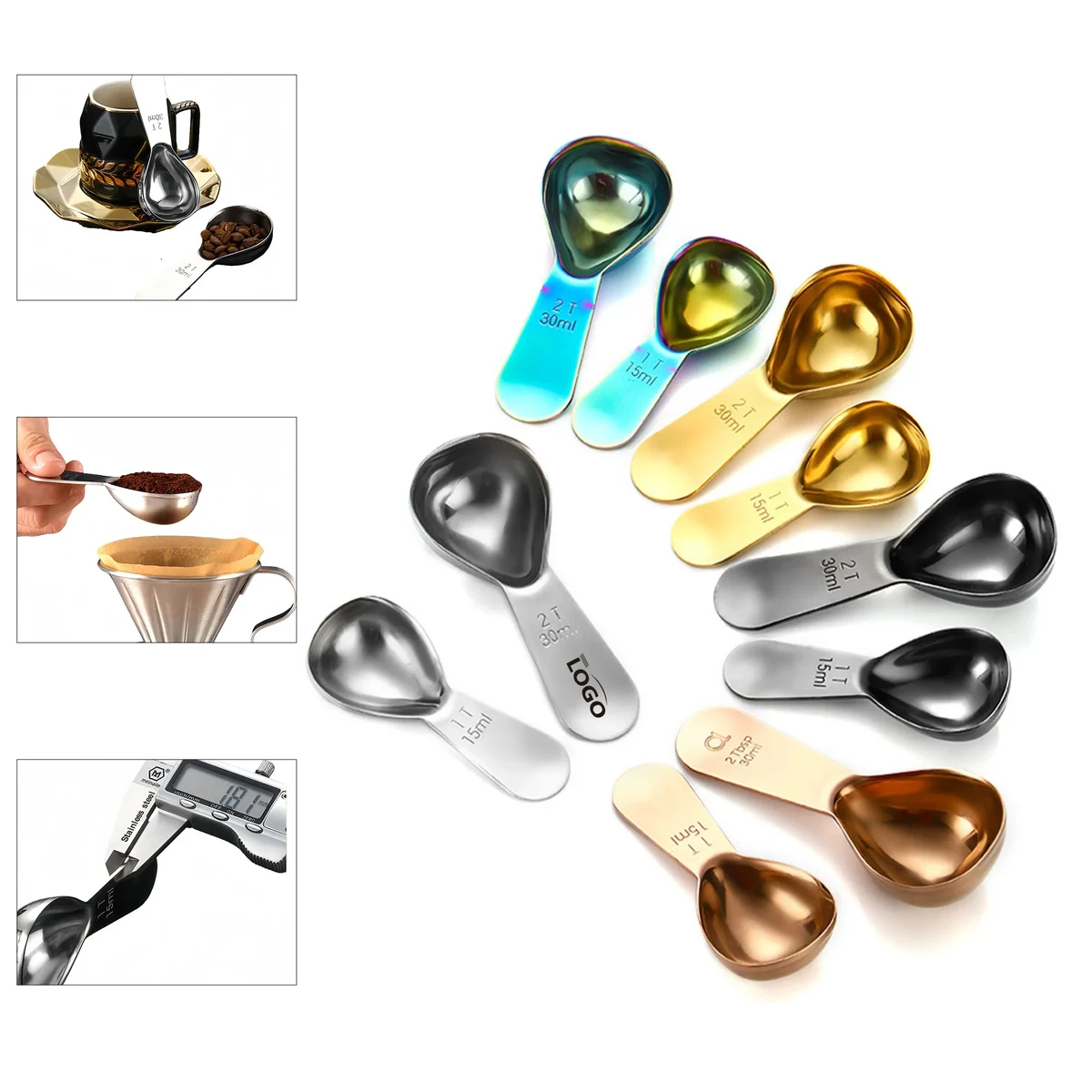 Stainless Steel Coffee Scoop With Measuring Marks 1